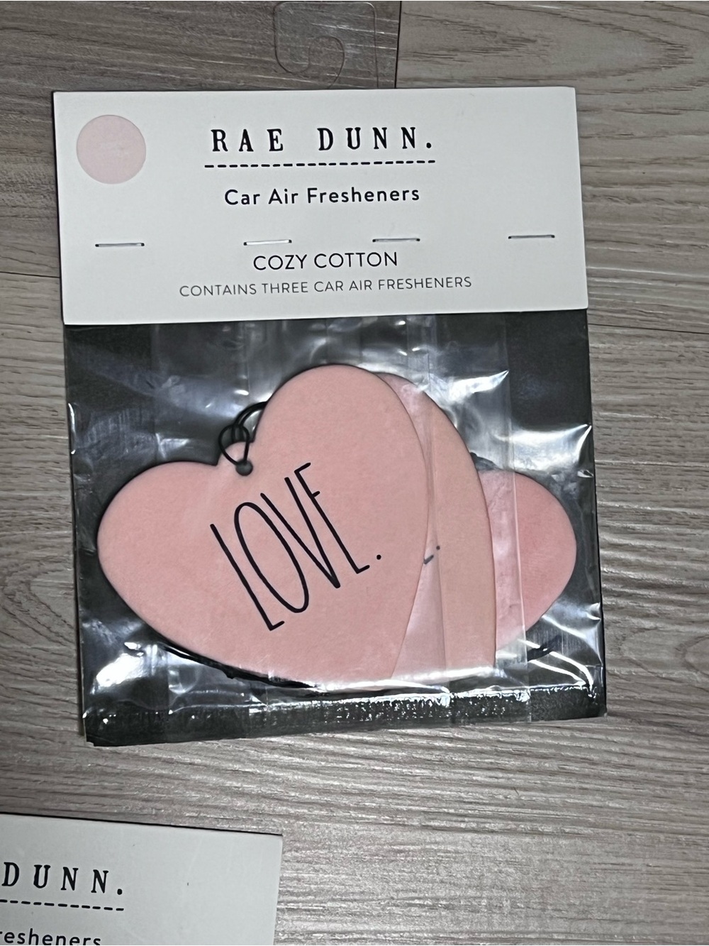 Rae Dunn Car Air Fresheners 3 Packs 9 Total Good Vibes Love New Car NEW - Picture 4 of 5